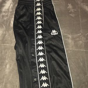 Kappa Black Taping Track Pants